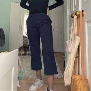 BLUE CROPPED PANTS
